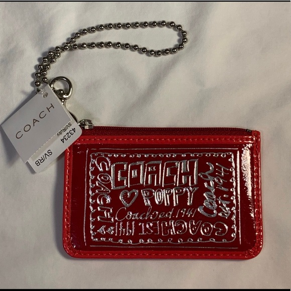 NWT - Coach Poppy Red Mini Wallet